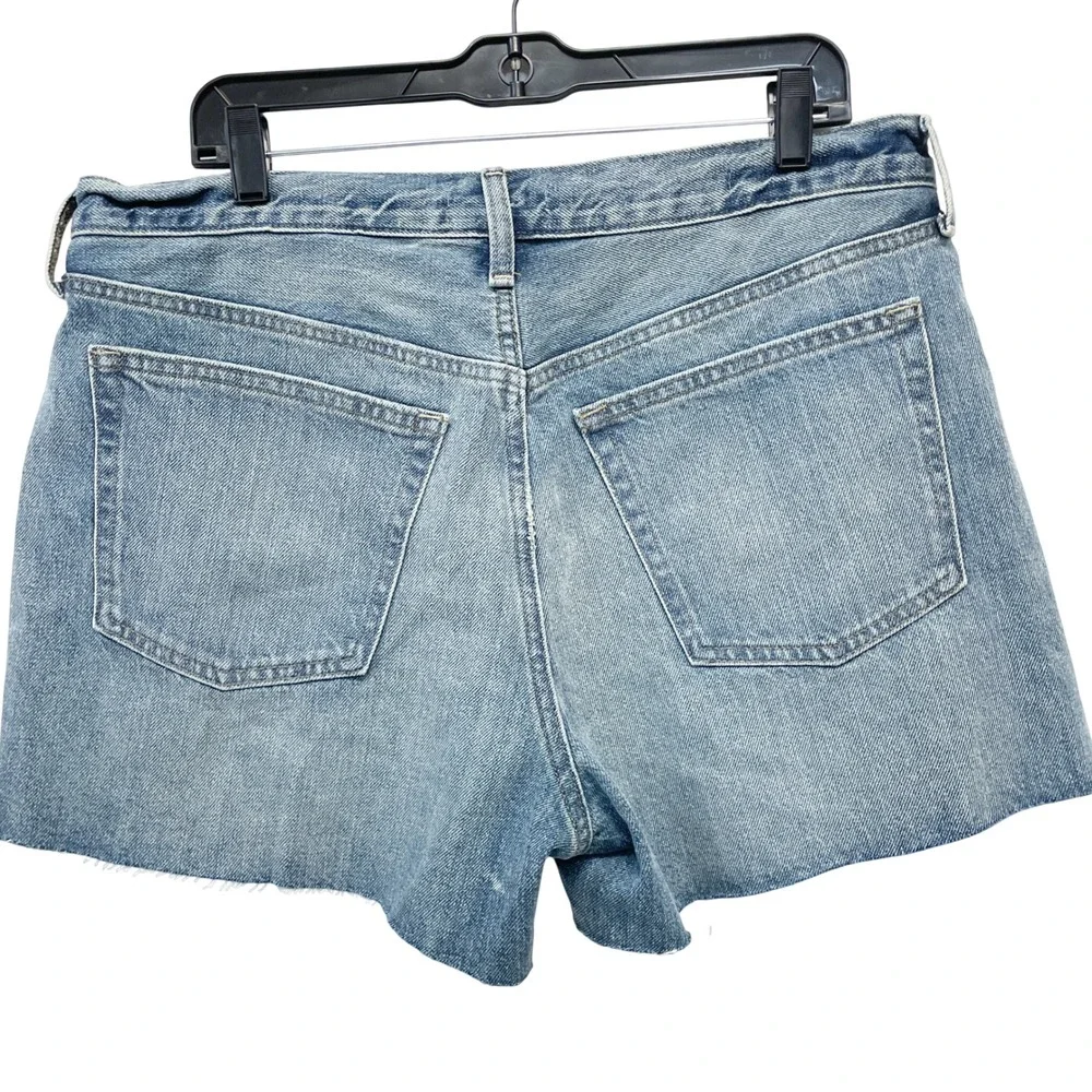 Universal Thread Women's Blue 90's High Rise Raw Hem Baggy Denim Shorts Size 12